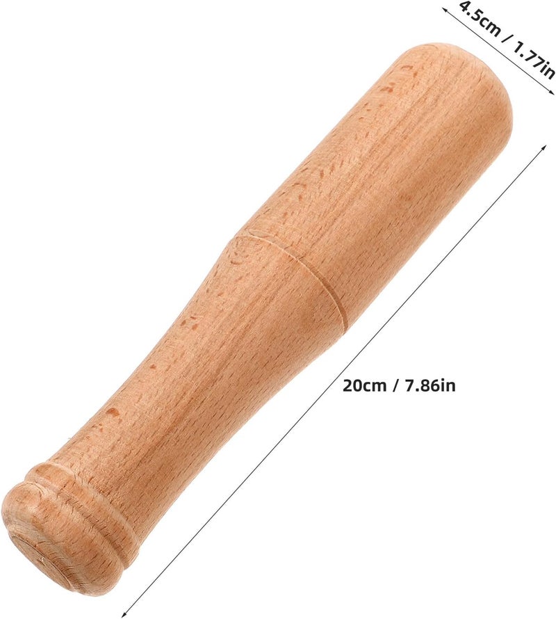 Veemoon Small Wood Carving Mallet Hammer, Solid Woodworking Hammer DIY Handmade Beech Wooden Mallet Wood Carving Tools with Comfortable Handle Reduces Hand Fatigue (3-Ounce, 7.8Inch) - Image 2